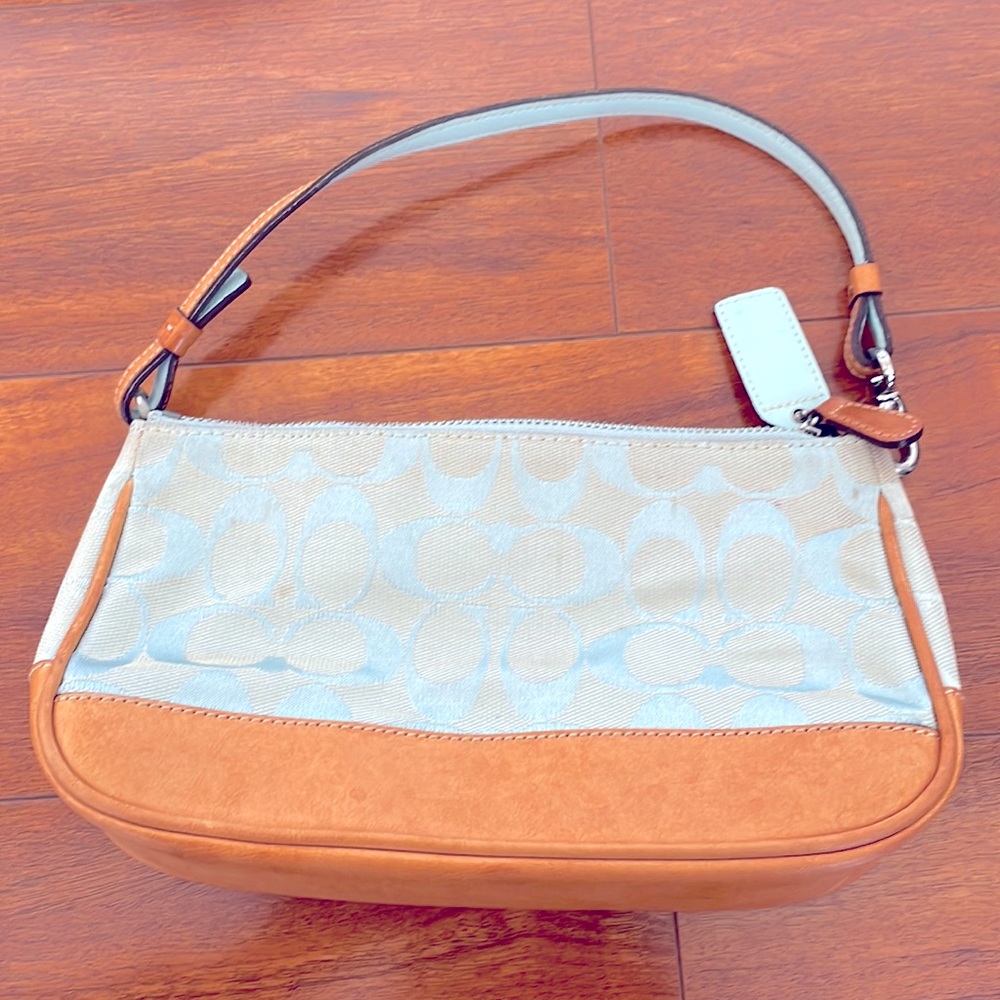 Coach baby blue mini bag